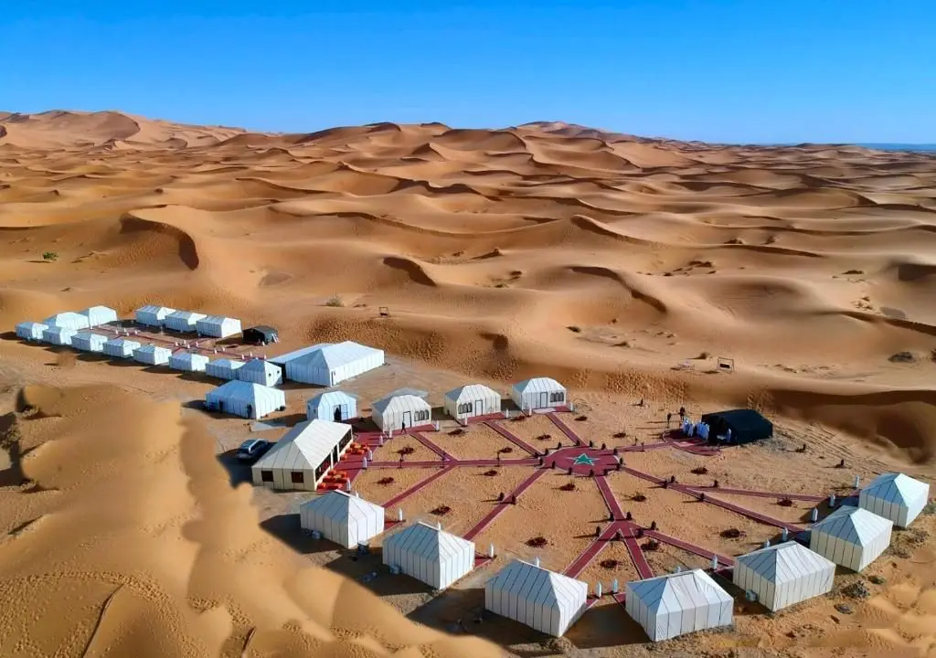 Ultimate 13-Day Morocco Experience – Private Grand Tour, Luxury Riads & Sahara Nights 7 Luxury Merzouga desert camp — Erg Chebbi VIP experience