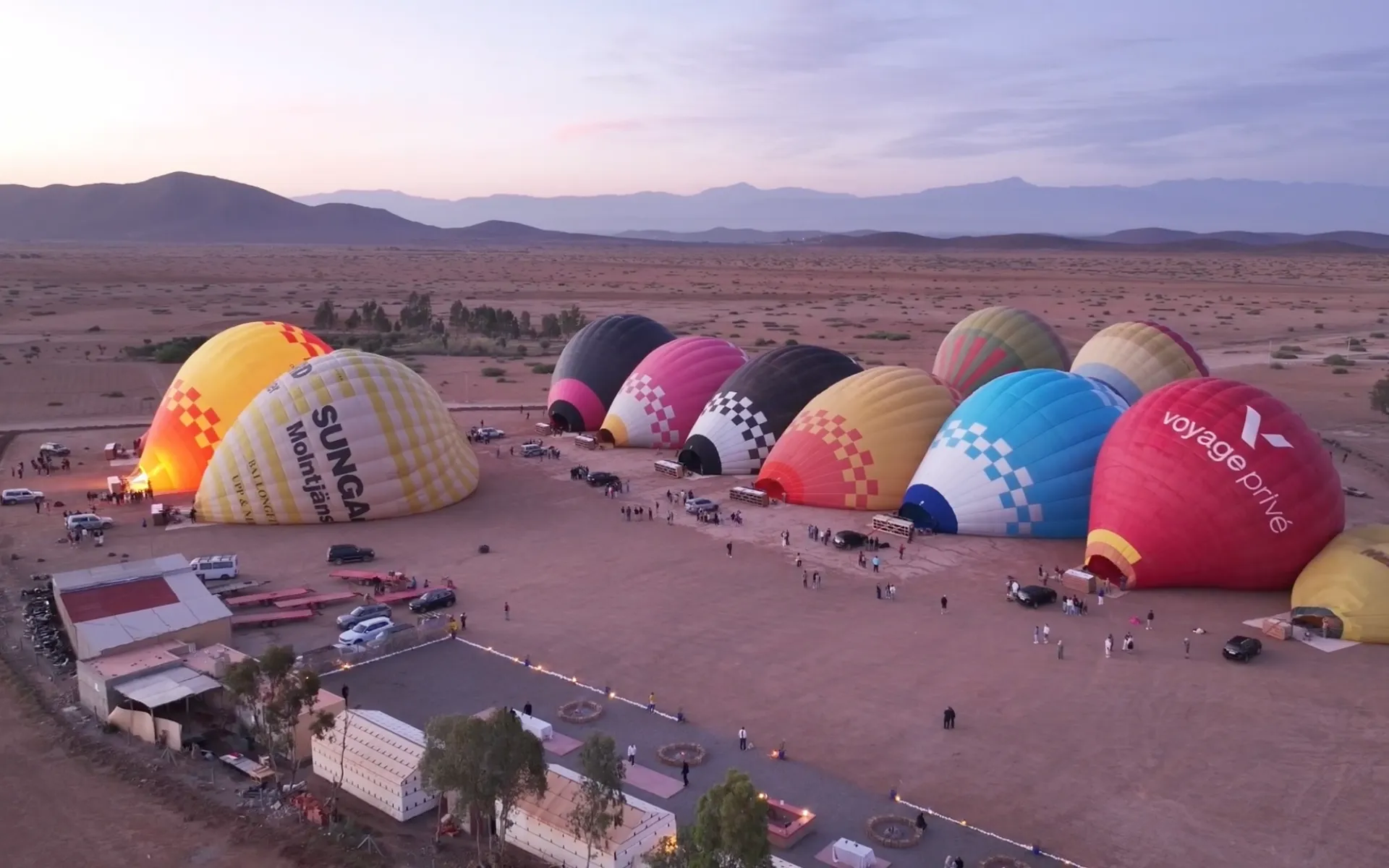 Hot Air Balloon above Morocco