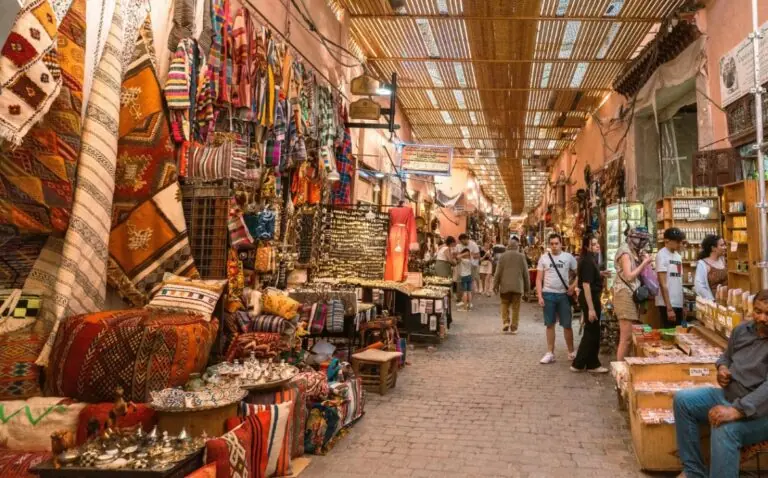 Souk lane in the Marrakech medina
