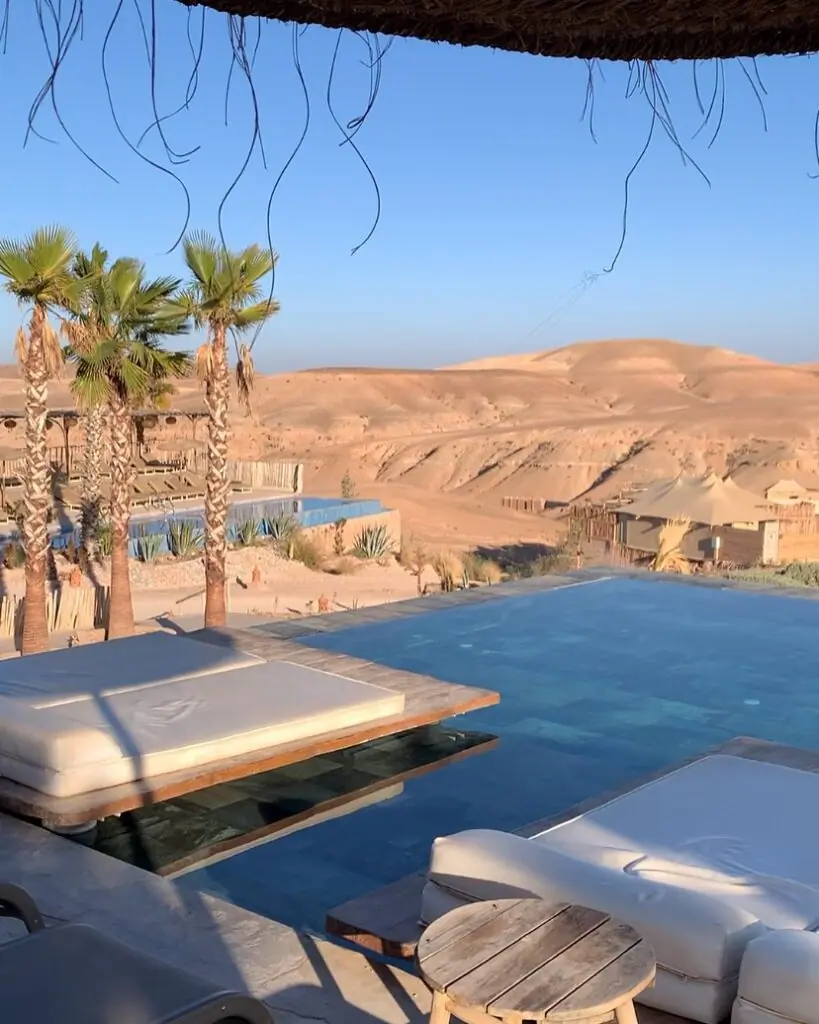 Agafay Desert Day Trip with Lunch & Pool Access Agafay Desert Camp – Overnight Experience