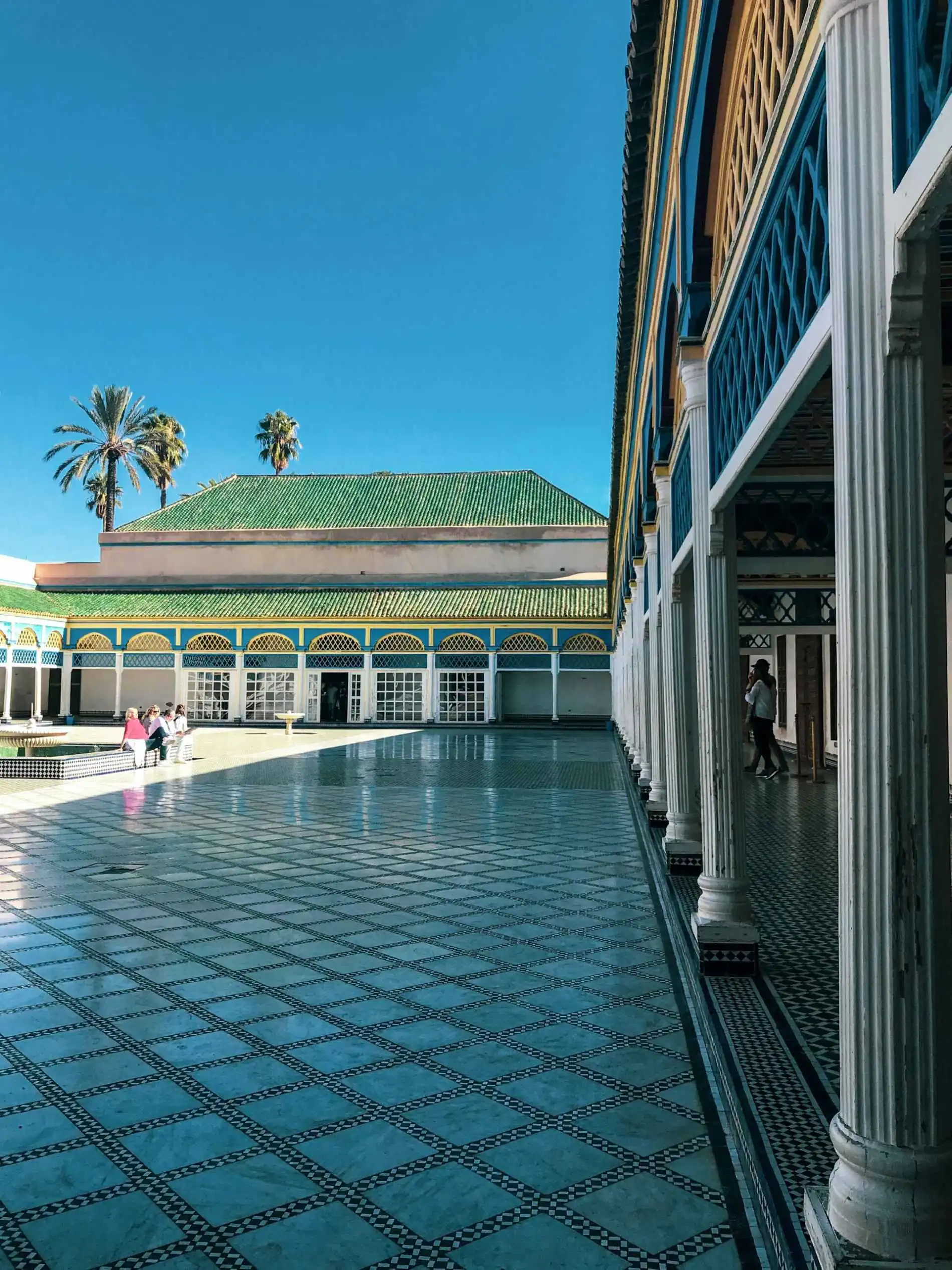 Palais Bahia, architecture marocaine, intérieur de Marrakech