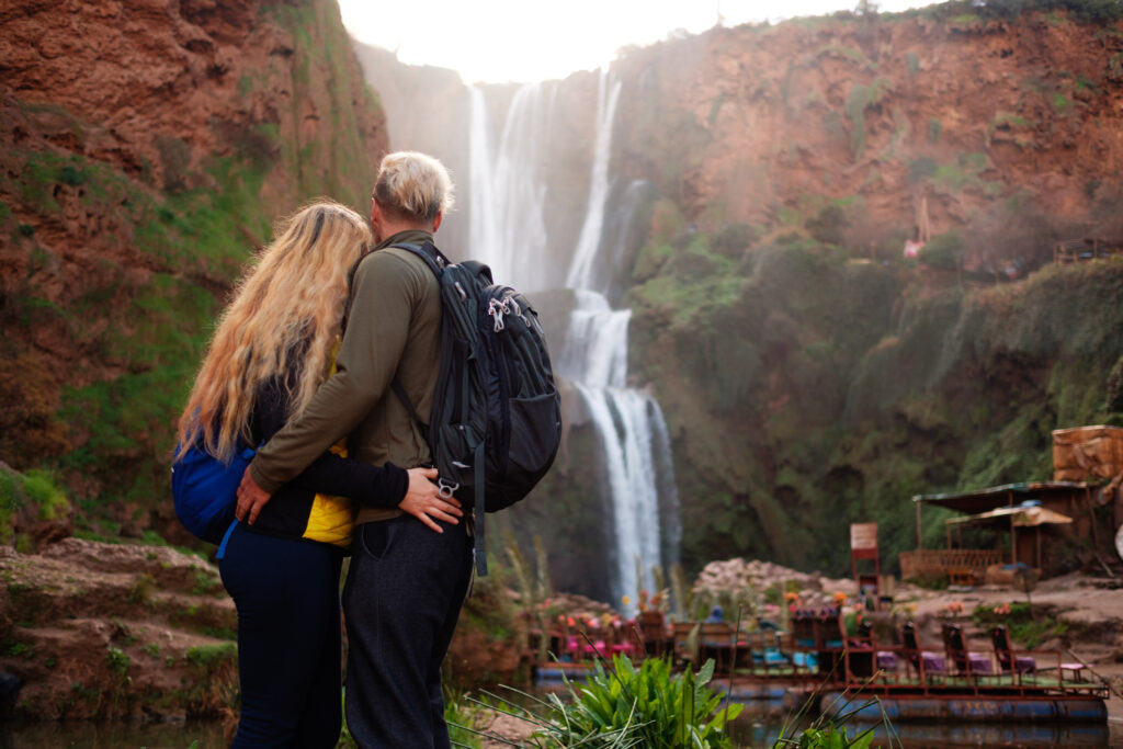 Moroccan Tours: How to Plan Your Perfect Trip to Morocco 6 adventurer couple near ouzoud waterfall in morocco 2024 10 16 07 16 53 utc