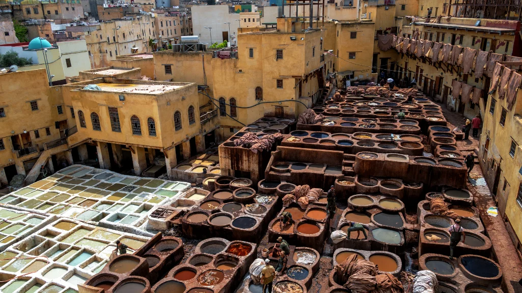 10 Days in Morocco: The Complete Grand Tour Itinerary 3 Chouara leather tanneries in the Fes medina, Morocco
