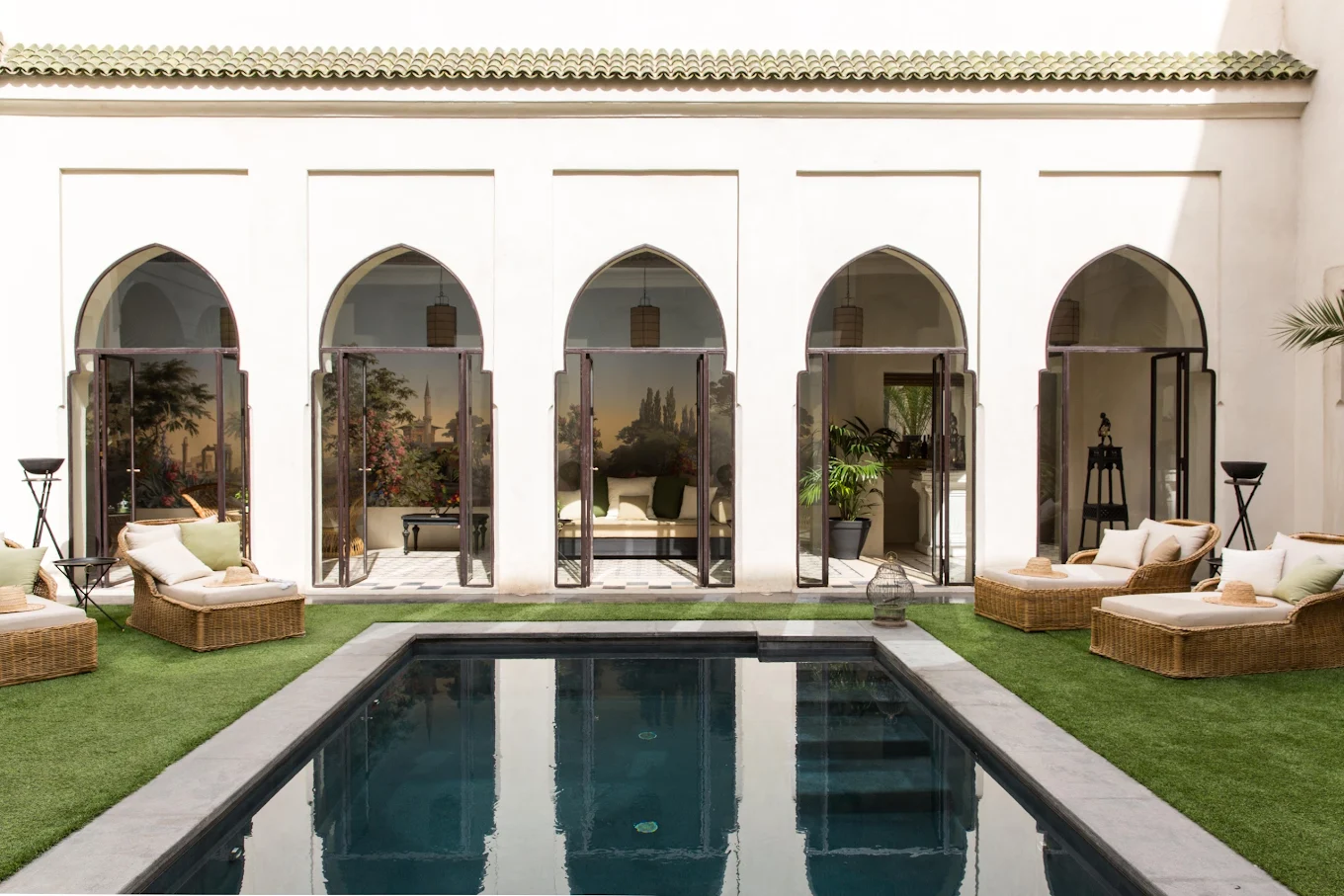 Morocco Yoga Retreat 5 Peaceful riad courtyard for rest and relaxation on a Morocco wellness retreat