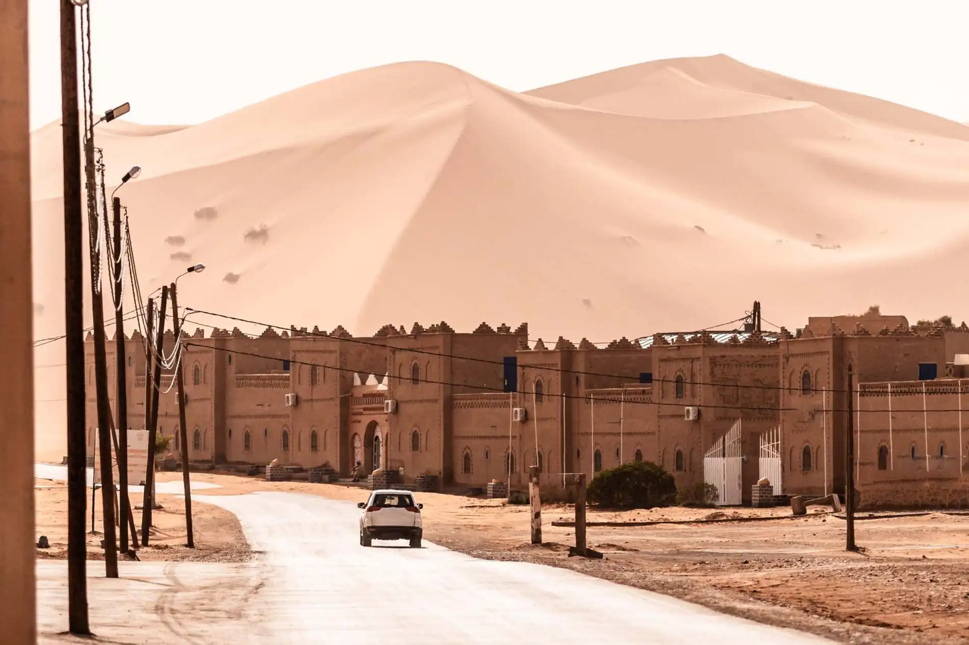 Marrakech to Merzouga: Complete Self-Drive Road Trip Guide 1 Marrakech to Merzouga road trip ending at the Erg Chebbi dunes near Merzouga at golden hour