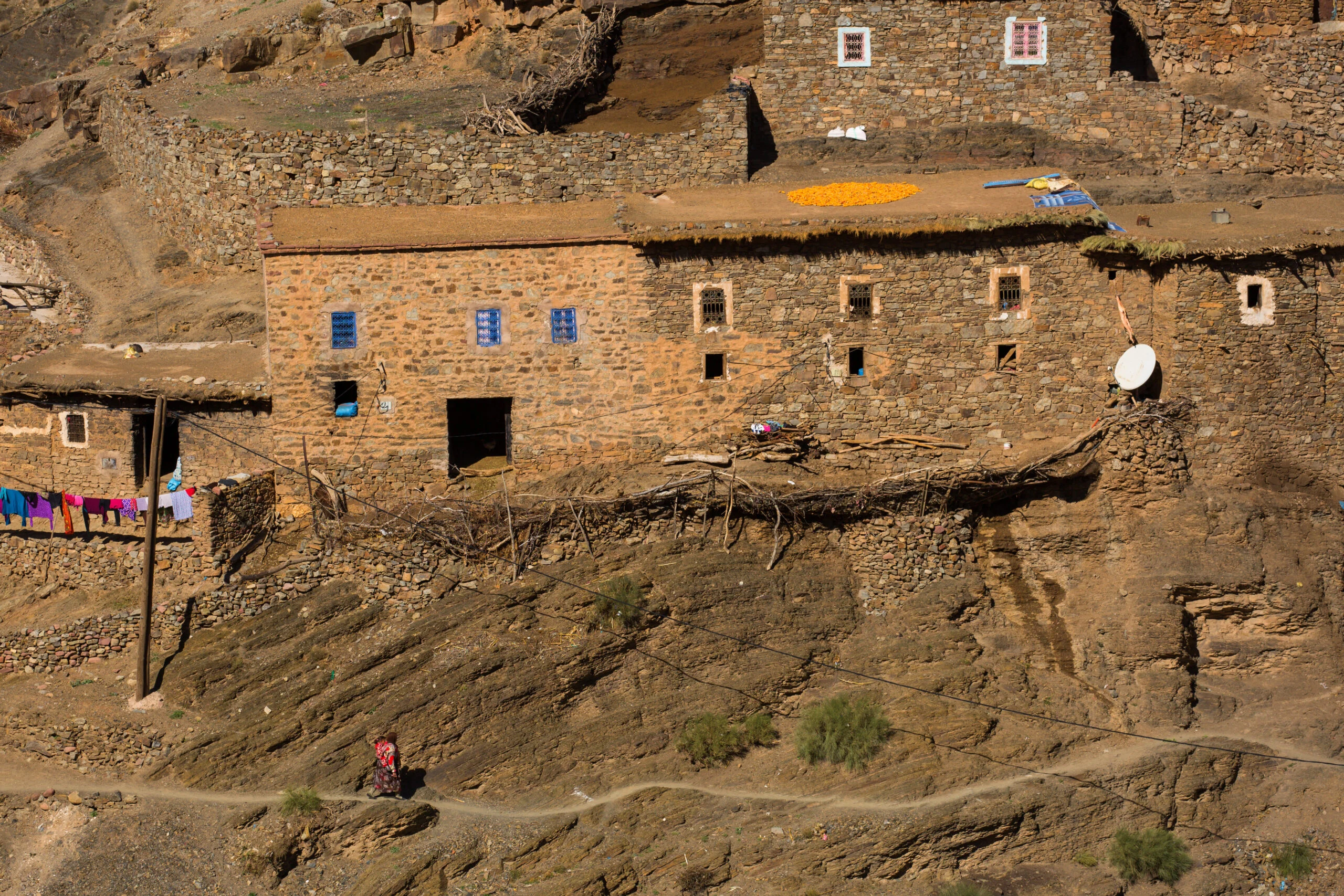 Traditional Berber village in the High Atlas mountains, Morocco