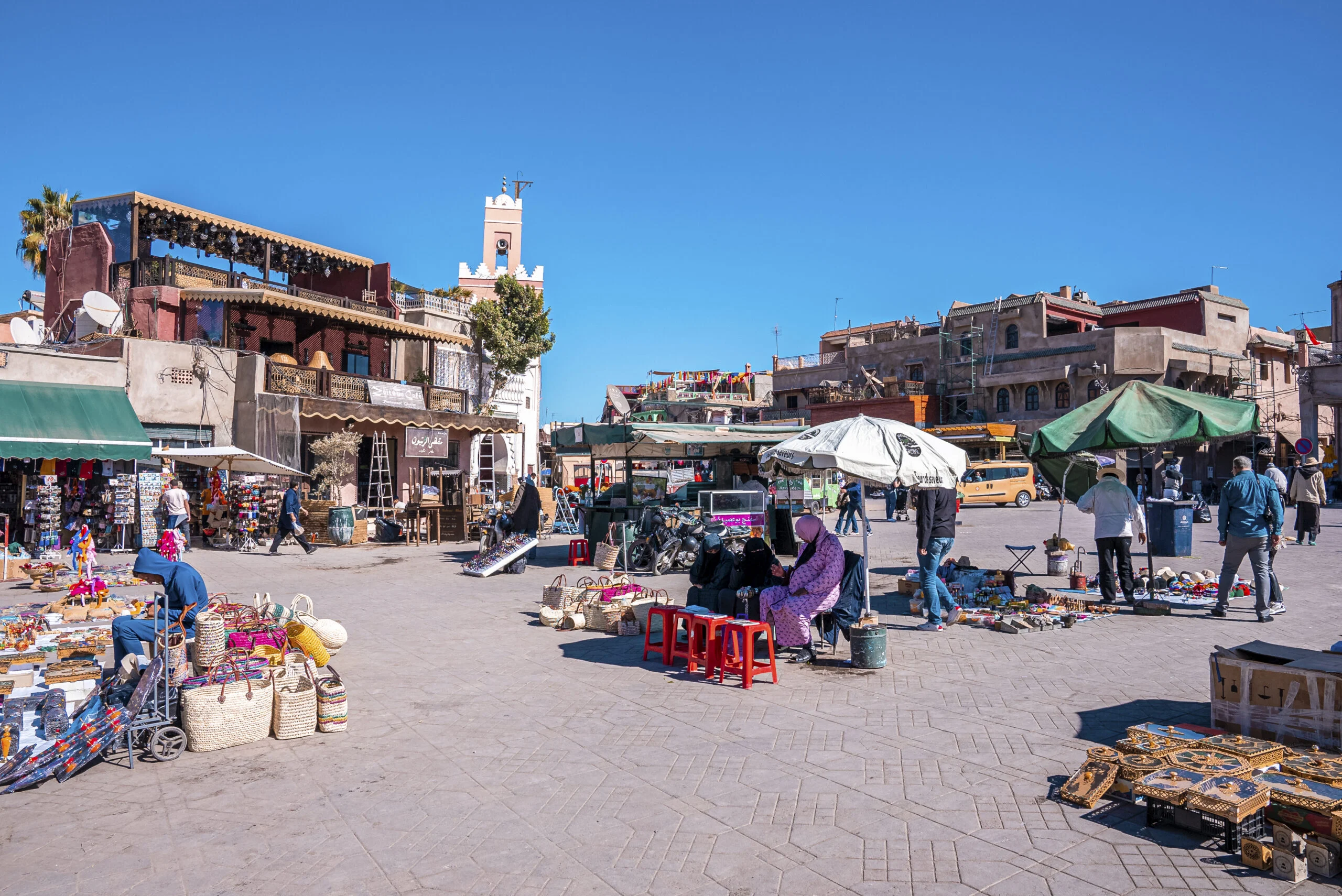 First Time in Morocco — 15 Mistakes Every Tourist Makes (2026) 3 Souk market stalls selling handmade products — where first time Morocco haggling happens