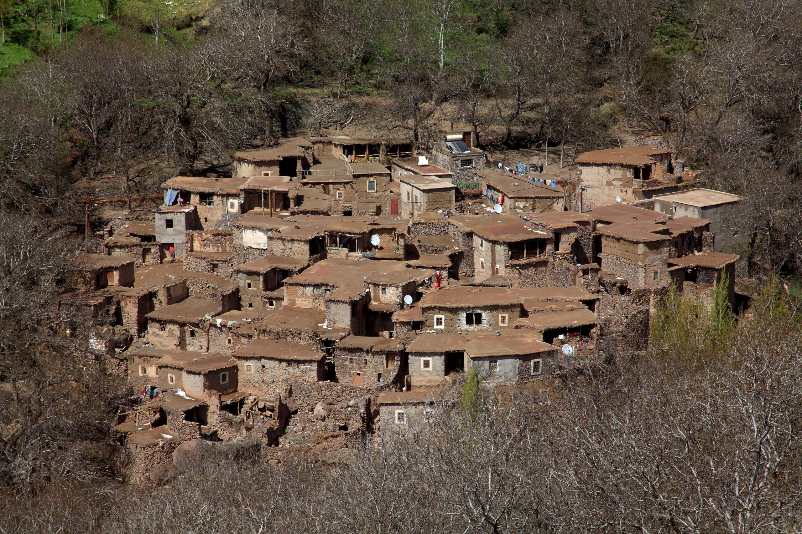 Blog 3 A Berber village of earthen houses on terraced slopes in the High Atlas mountains near Marrakech